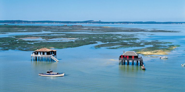 bahía de Arcachon, En la cima de la Duna de Pilat, frente al océano y al banco de Arguin